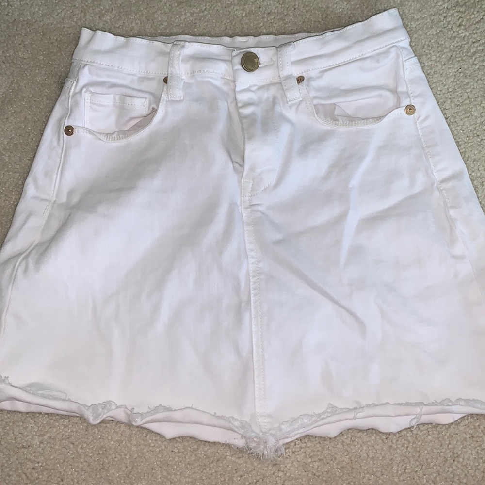 White Jean Skirt